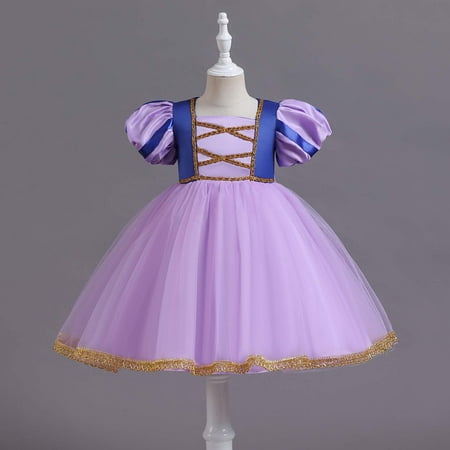 

QISIWOLE Children Baby Girls Middle-aged Children s Sequin Contrast Gauze Skirt Halloween Cosplay Masquerade Dress summer savings
