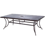 Hanover Traditions 7-Piece Outdoor Patio Dining Set with Rust-Free Aluminum Dining Table, 4 Elegant Dining Chairs and 2 Swivel Rockers with Blue Cushions| TRADDN7PCSW-BLU