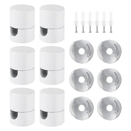 

Hellery 6Pcs Swag Ceiling Hooks Hanging Lamp Cable Hooks Easy to Use DIY Ceiling Chandelier for Hanging Lights Home Sturdy Cable Hook White