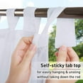 thumbnail image 2 of Outdoor Curtain for Patio, Detachable Sticky Tab Top for Easy Hanging & Unsling, Waterproof Outside Porch White Sheer Drape Indoor Outdoor Deck, 1 Curtain Rope, W 54 x L 84 inch Long, 2 of 8