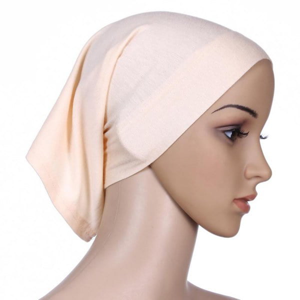 Women's Head Wear Plain Muslim Hijab Caps Islamic Underscarf Full Cover Hats 