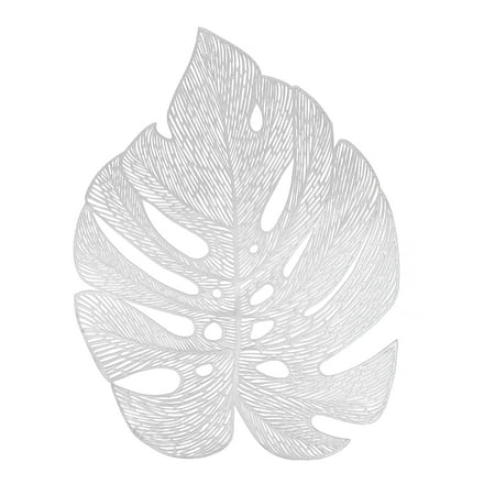 

4Pcs Decorative Coasters Hollowed Leaf Shaped Placemat Household Placemat