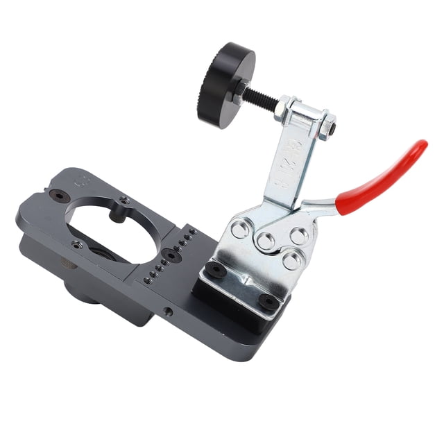 Guide de Trou de Gabarit de Perçage de Charnière, Kit de Gabarit de Charnière Réglable de Prévention de la Rouille de Verrouillage Précis Complet en Alliage d'Aluminium pour Armoires de Porte