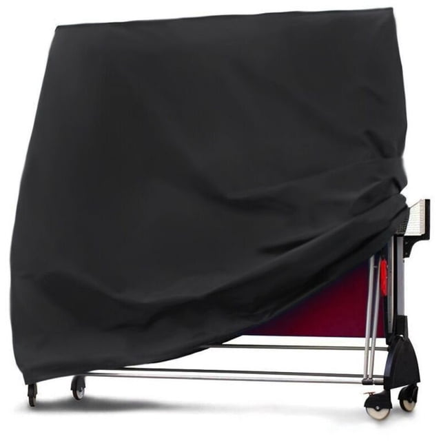 Waterproof Ping Pong Table Cover for Indoor and Outdoor Use, Black, 185 x 70 x 165 cm