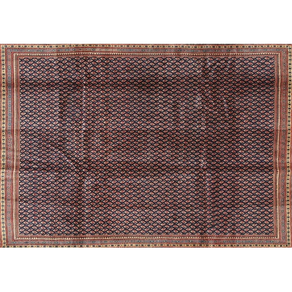Ahgly Company Machine Washable Indoor Rectangle Contemporary Dark Almond Brown Area Rugs, 5' x 8'