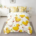 thumbnail image 2 of Castle Fairy Yellow Duck Twin Bedding Sets 7-Piece for Boys Girls,Rustic Farmhouse Animal Bedding Comforter Set Microfiber,Cartoon Cute Breathable Sheet Sets,Breathable Home Decor,Reversible, 2 of 8