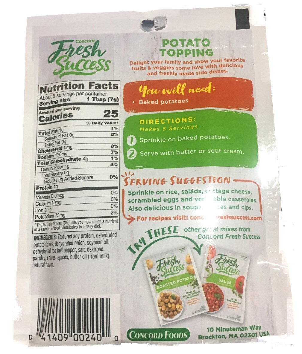 Concord Foods  Original Baked Potato Toppings  1.1 Oz (Pack of 48)