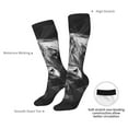 thumbnail image 4 of Wukai Geometric Bull Design for Contrast Color Stockings, Sports Fitness Adult Long Socks, Unisex, 4 of 6