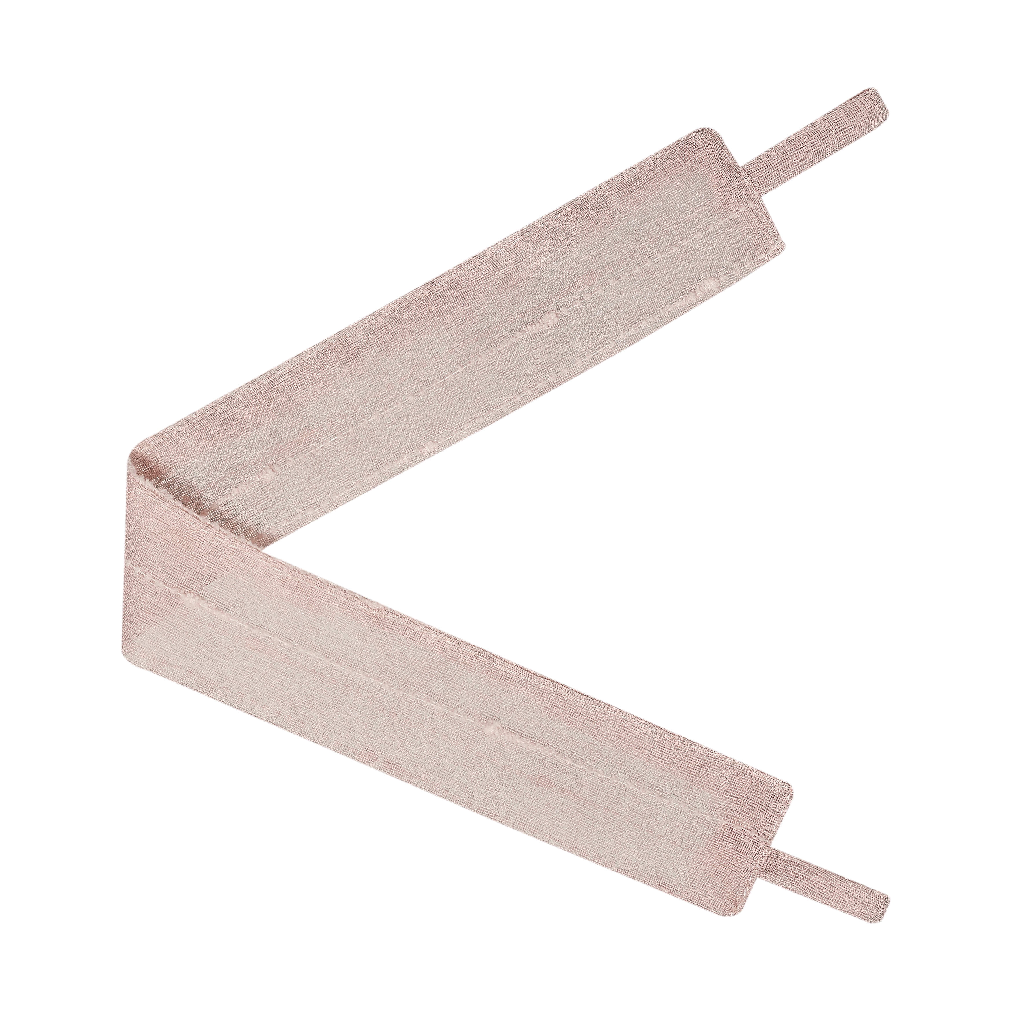 Blush Sheer Window Curtain Pair w Tiebacks, 38x108, Rosemary