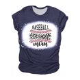 thumbnail image 1 of Mujeres Casual Béisbol Mamá Tie-dyed Impreso Manga corta Cuello redondo Pullover Blusa Camiseta Tops OAVQHLG3B Store lin121212, 1 of 5