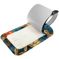 thumbnail image 2 of Square 2Pack PU Leather Sea Turtle Cruise Luggage Tag with Privacy Cover and Name ID Tag for Travel Handbags Backpacks Luggage Tags, 2 of 6