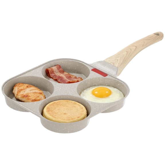 4 Cup Egg Frying Pan, Versatile Breakfast Skillet for Eggs, Pancakes, Bacon, Nonstick Breakfast Frying Pan, Gas Electric Induction Compatible