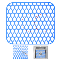 2 Pack Sink Protectors for Kitchen Sink, Non-slip Silicone Sink Mats with 2 Reserved Holes, 13.4''x 11.6''