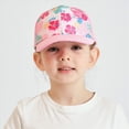 thumbnail image 2 of KPOPLK Kids Baseball Hat With Visor and Ponytail Hole - Sun Protection Cotton Beach Hat for Little Girls and Children(2-8 Years,Hot Pink), 2 of 6