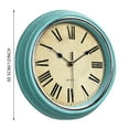 thumbnail image 3 of ZMKIAG Retro Silent Round Classic Clock with a Hook, Easy to Hang Battery Operated, Non Ticking Retro Wall Clock, Easy to Read for Living Room, Bedroom, School, Home Decor, 3 of 9