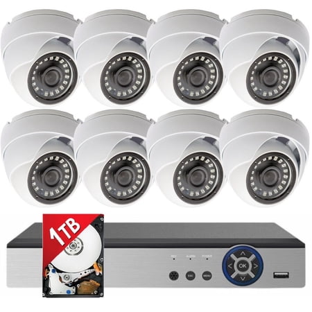 Evertech 8 Channel HD Dome Security Indoor Outdoor Camera System 1TB Recording Storage (Cables and Camera Power Not Included) price history on PriceWatchPro