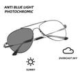 thumbnail image 3 of Gafas fotocromáticas anti luz azul para mujer, elegantes gafas de titanio con montura para hombre, gafas de sol fotocromáticas para leer en la computadora, 3 of 5