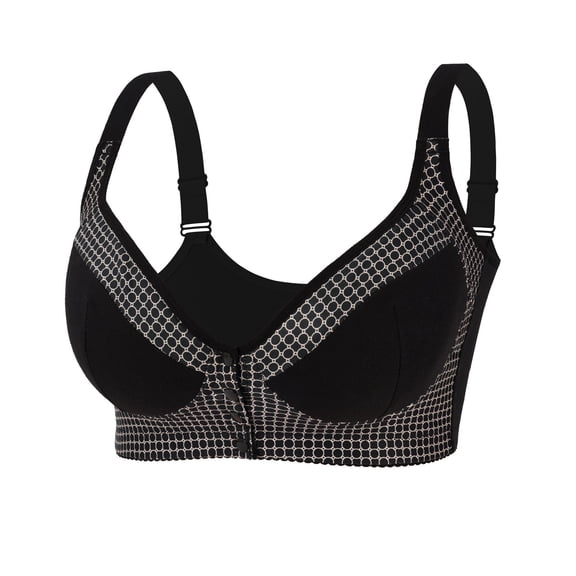 Front Closure Bras for Women Back Support Posture Comfort Wirefree Non Padded Plus Size Full Coverage Underwear Women