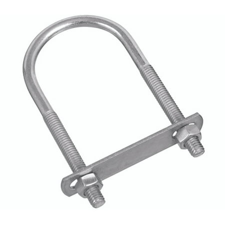 

National Hardware N222-174 N222-307 N130-690 Round U-Bolt Plate & Nuts 5/16 By 2 By 4-1/2 Inch Zinc Plated Steel (Case of 5)