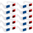 thumbnail image 1 of 10 Pares Gafas 3D de Cartón Gafas Universal Anaglifo Gafas 3D Papel de Cartón Rojo Azul Cian o Película, 1 of 8