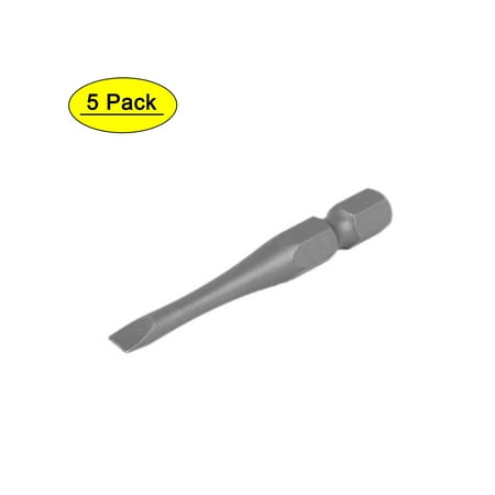 

50mm Length 4mm Tip Magnetic Slotted Insert Screwdriver Bit 5pcs