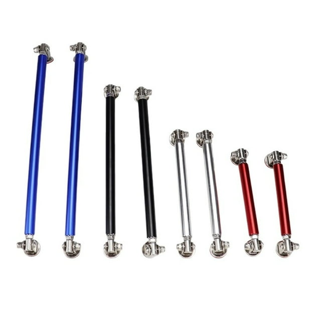 Kit de Barre de Traction avec Support de Lèvre de Pare-Chocs avant Arrière Adhésif Réglable Racing 75/100/150/200mm 1 Paire