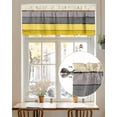 thumbnail image 6 of Farmhouse Rustic Wood Texture Kitchen Valances for Windows Yellow Grey Valance Curtains&nbsp; for Kitchen /Living Room/Bedroom/ Bathroom Decor, 54"x18 " ,Rod Pocket 1 Panel,, 6 of 7