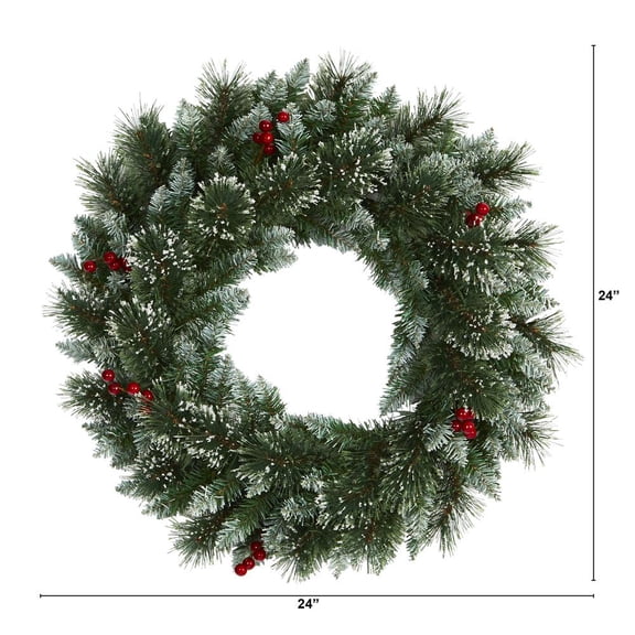 5 Flocked Alpine Christmas Artificial Tree with 150 Lights and 405 Bendable Branches