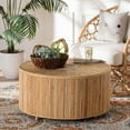 thumbnail image 5 of bali & pari Miami Bohemian Light Honey Rattan Coffee Table, 5 of 14