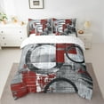 thumbnail image 2 of Feelyou Vintage Art Circle Twin Bedding Sets 7-Piece for Kids, Abstract Geometric Bedding Comforter Set, Retro Oil Printing Reversible Sheet Sets, Breathable Home Decor, 2 of 7