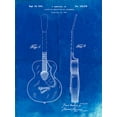 thumbnail image 2 of Borders, Cole 12x14 Black Ornate Wood Framed with Double Matting Museum Art Print Titled - PP138- Faded Blueprint Gretsch 6022 Rancher Guitar Patent Poster, 2 of 4