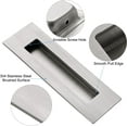 thumbnail image 3 of Malimali 6 Inch Recessed Finger Flush Pulls for Barn Pocket Door, Closet Sliding Door Handle, Brushed Stainless Steel Rectangular Door Pulls Hardware(4 Pack), 3 of 7