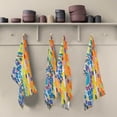 thumbnail image 2 of Colorful Mosaic Tea Towels Set of 6 Rainbow Kitchen Dish Cloth with Hanging Loop, 18"x28"Lint-Free Absorbent Towel for Kitchen Drying Wiping and Cleaning, 2 of 7