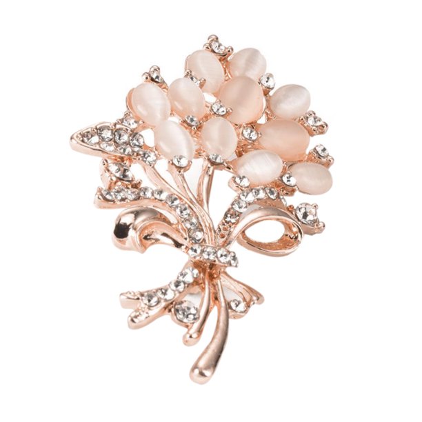 ziyahi Women Girls Vintage Style Crystal Flower Brooch Pin Clip