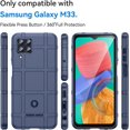 thumbnail image 2 of Case for Samsung Galaxy M33, Heavy Duty Shockproof Absorption Impact Resistant Protective Phone Case Bumper Rugged Cover for Samsung Galaxy M33 HD Blue, 2 of 14