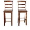 thumbnail image 3 of Hawthorne Collections Sante Fe Solid Sheesham Bar Stool in Brown (Set of 2), 3 of 15