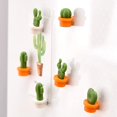 thumbnail image 4 of Conjunto de 12 lindos imanes de nevera con forma de cactus, lindos imanes de nevera con patrón. Afortunado Sencillez, 4 of 4