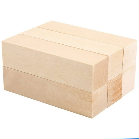 6Pcs Basswood Carving Blocks for Wood Beginners Hobby Kit DIY