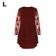 thumbnail image 2 of Vestido de encaje de manga larga Color sólido Transpirable Suelto Casual Ropa de mujer Vacaciones Trabajo Banquetes Verano Aniversario Presenta L Inevent AP009588-03, 2 of 7
