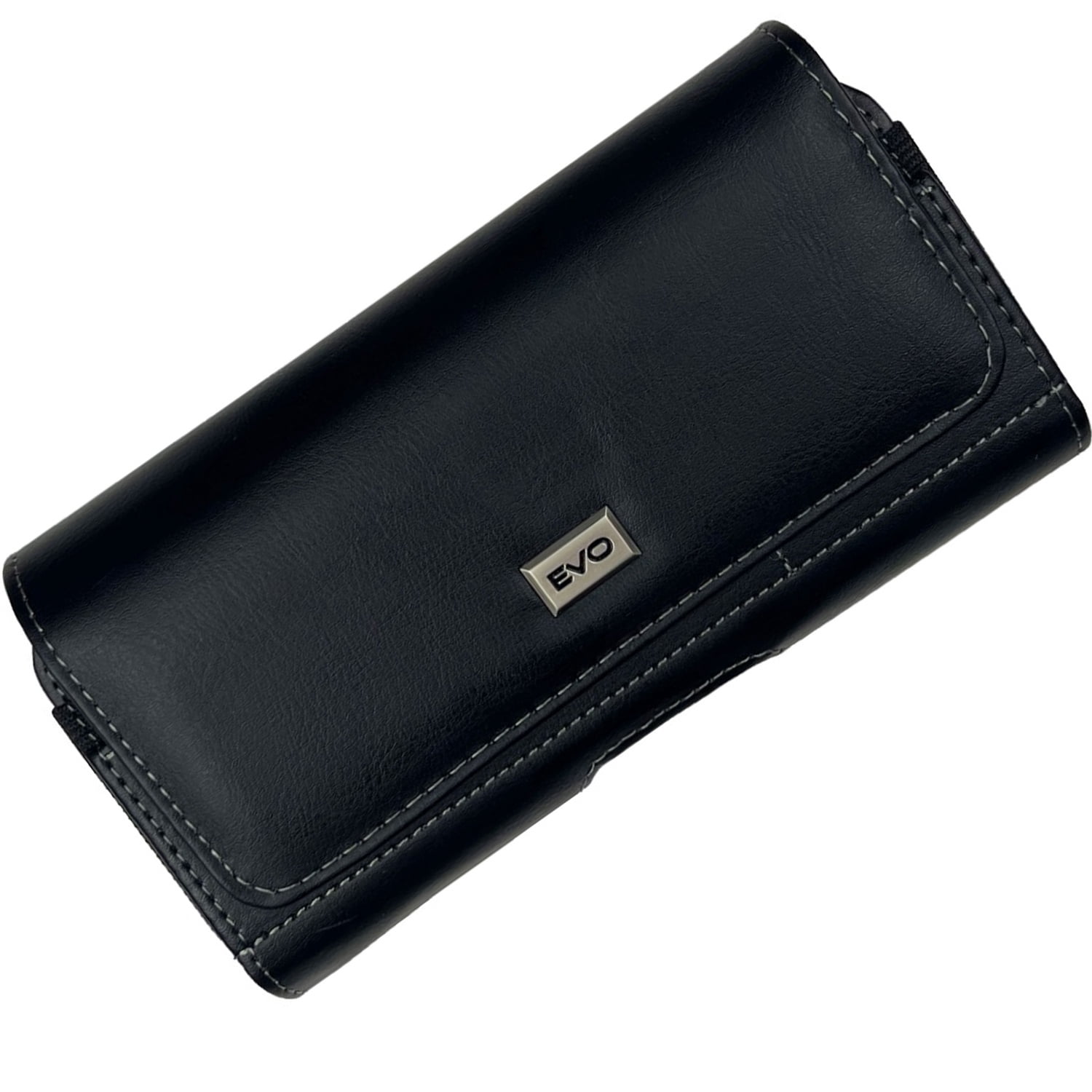 EVO 5.5" Textured Leather Holster Case for Mobile Phones - Black