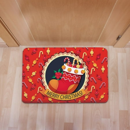 

Stamzod Christmas Decorations Clearance Christmas Cartoon Home Door Mat Absorbent Mat Living Room Kitchen Floor Mat Multicolour G