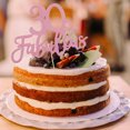 thumbnail image 4 of unbranded 3Ud De Pastel Rosa Dorado Con Purpurina Para Fiesta De 30 Aniversario, 4 of 6