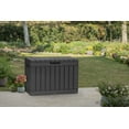 thumbnail image 4 of Keter Kentwood 50 Gallon Durable Resin Outdoor Deck Box Storage Organization, Graphite, 4 of 10