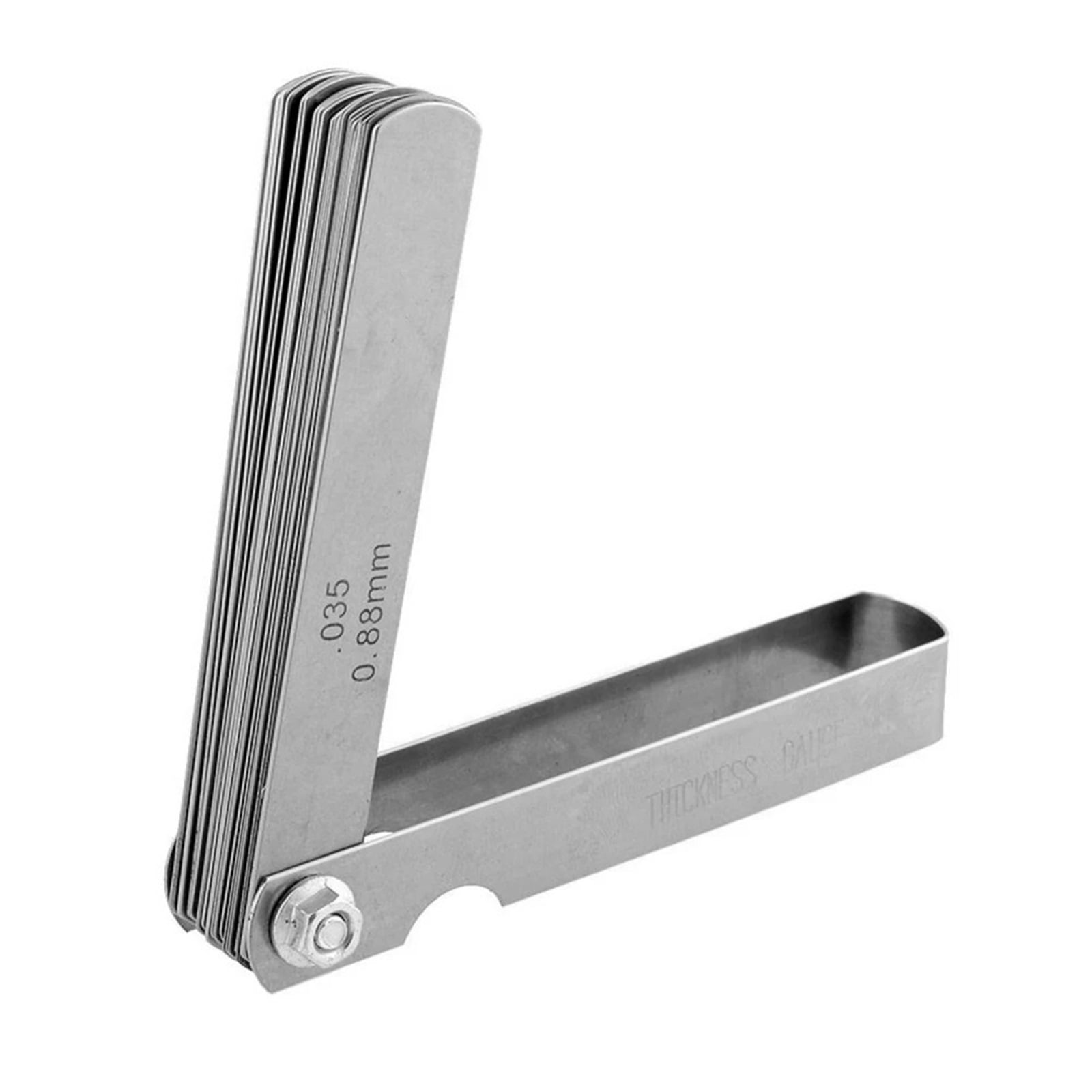 Stainless Steel Feeler Gauge Removable 32 Blades Combination Thickness Filler Metric Measuring Instruments ,Corrosion-Resistant