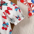 thumbnail image 3 of Zhuashum Girls Bodysuit 6-12 Months 4Th Of July Short Sleeve O Neck Independence Day 4Th Of July Romper Bodysuits Cartoon Pattern Lightweight Dailywear White, 3 of 3