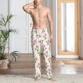 thumbnail image 4 of Salouo Tulips Flowers Print Pajama Pants for Men, Lounge Pants Elastic Waistband Casual Men's sleepwear Loungewear Sleep Pajama Pant -XX-Large, 4 of 7