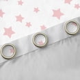 thumbnail image 4 of Homewish Kawaii Stars Print Blackout Curtains Set of 2 (52x84 Each), White Pink Cartoon Style Window Curtains, Teens Kids Boys Girls Curtains and Drapes, Black Out Curtains Decor, 4 of 6