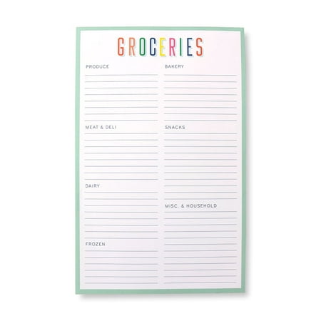 roobee grocery list magnetic notepad walmart com