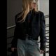 thumbnail image 4 of Chaqueta con Botones y Hombros Caídos para Mujer, Abrigo Corto y Prendas de Abrigo Negro S, 4 of 7