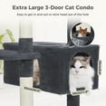 thumbnail image 2 of Large Cat Tree cm Cat Tower for Large Cats Cat Condo with SisalCove Scratching Posts and Pads Padded Perch Dual Condo and Basket for Indoor CatsGrey Small, 2 of 6